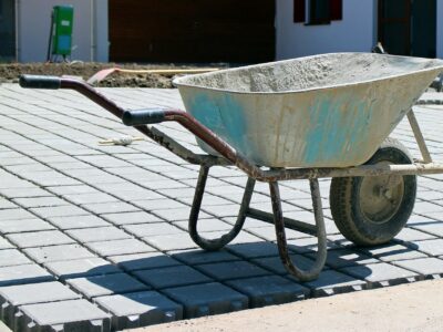 Paving being installed Burgess hill